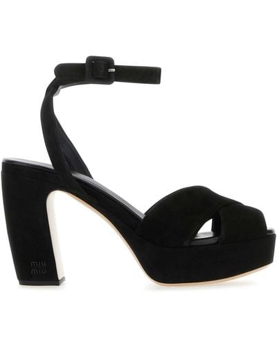 Miu Miu Sandals - Black