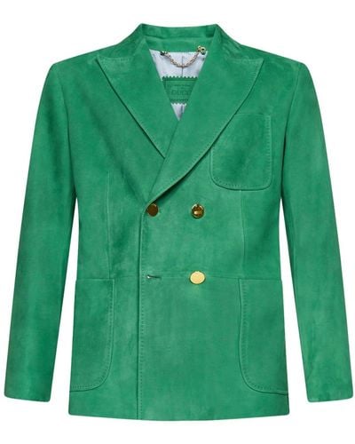 Gucci Suede Jacket - Green
