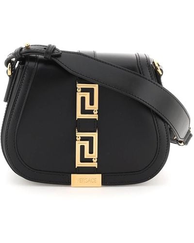 Versace 'greca Goddess' Small Shoulder Bag - Black