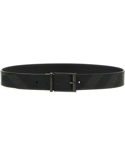 Burberry Check Belt Belts - Black