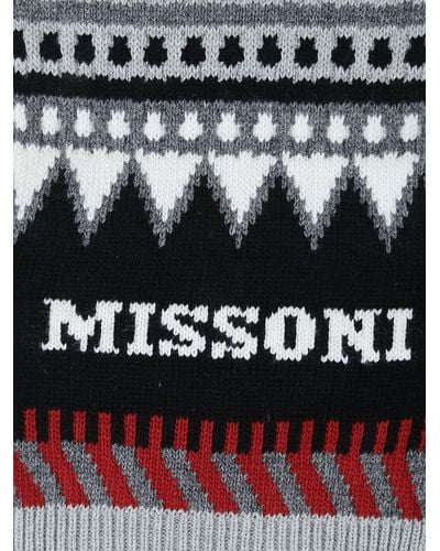 Missoni Logo Intarsia Knitted Scarf - Multicolor