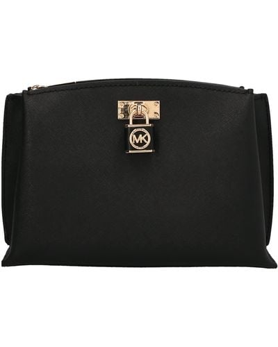 MICHAEL Michael Kors Ruby Medium Leather Messenger Bag - Black
