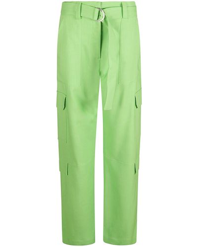 MSGM Belted Cargo Trousers - Green