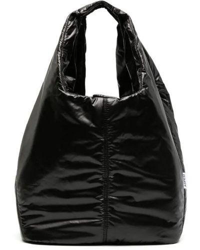 Aspesi B081 Polished Satchel Bag - Black