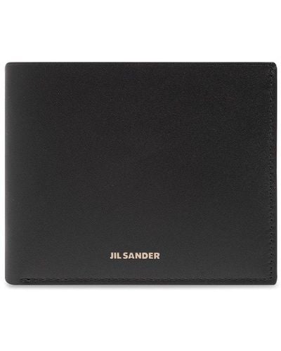 Jil Sander Folding Wallet With Logo - Black