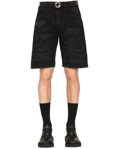 Givenchy Distressed Denim Shorts - Black