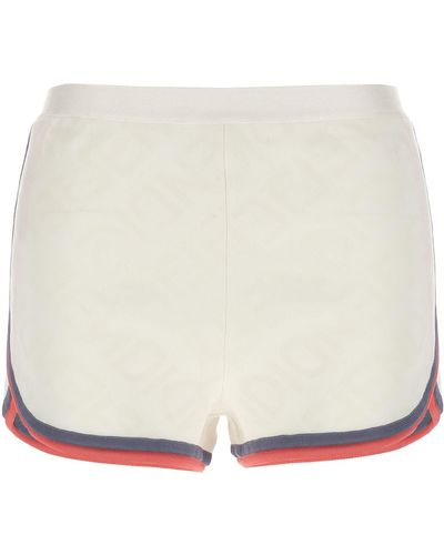 Fendi Logo Shorts - White