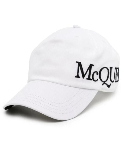 Alexander McQueen Baseball Hat With Mcqueen Embroidery - White