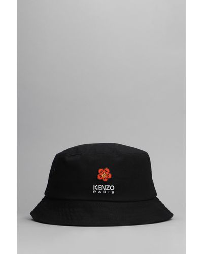 KENZO Hats In Black Cotton - Gray