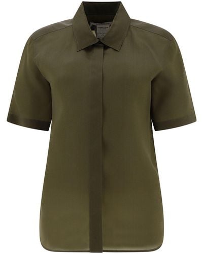 Max Mara Buttoned Short-Sleeved Shirt - Green