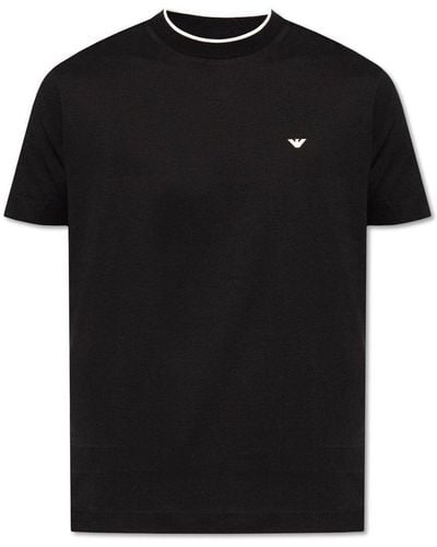 Emporio Armani Cotton T-Shirt - Black