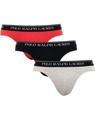 Polo Ralph Lauren Three-Pack Pink and Blue Boxer Briefs Polo Ralph Lauren