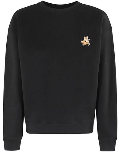 Maison Kitsuné Speedy Fox Patch Comfort Sweatshirt - Black