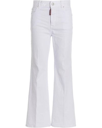 DSquared² Jeans Super Flared Cropped - White