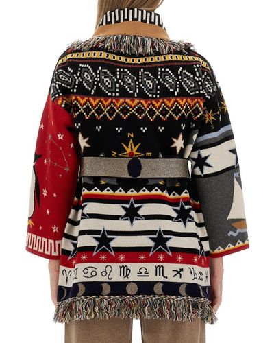 Alanui Patchwork Mysteries Cardigan - Red
