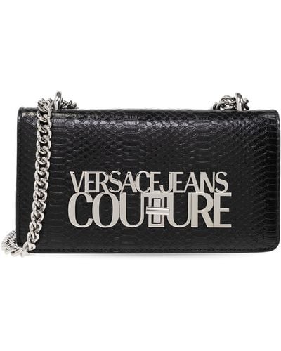 Versace Jeans Couture Shoulder Bag With Logo - Black