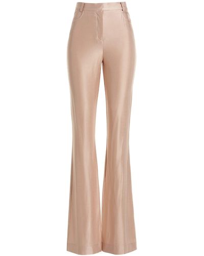 Alexandre Vauthier Shiny Stretch Trousers - Natural