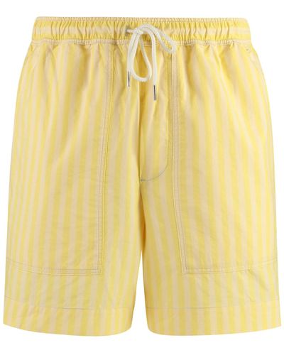 Maison Kitsuné Cotton Bermuda Shorts - Yellow