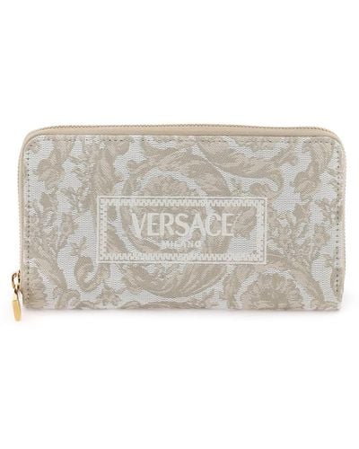 Versace Barocco Long Wallet - Gray
