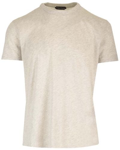 Tom Ford Crewneck Short-Sleeved T-Shirt - White