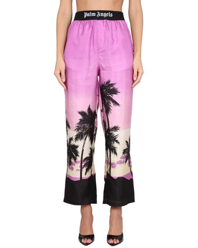 Palm Angels Sunset Pyjama Trousers - Pink