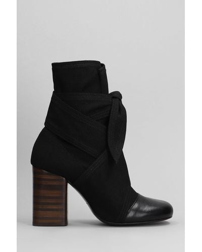 Lemaire High Heels Ankle Boots - Black