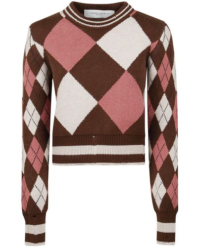 Golden Goose Intarsia-knit Crewneck Sweater - Multicolor