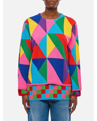 Comme des Garçons Double Layer Pattern Sweater - Multicolor