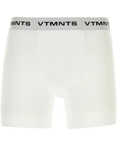 Vetements White Stretch Cotton Boxer