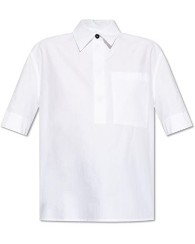 Jil Sander Shirt With Short Sleeves - White