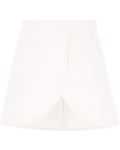 Courreges Ellipse Twill Mini Skirt - White