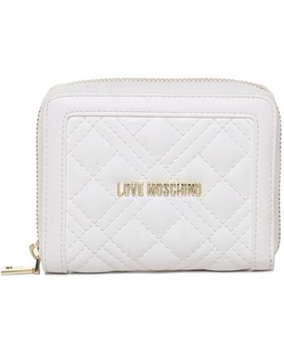 Love Moschino Quilted Zipped Wallet - White
