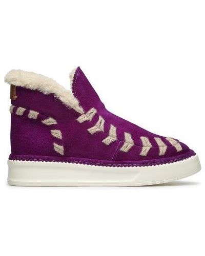 Fabi Suede Boots - Purple