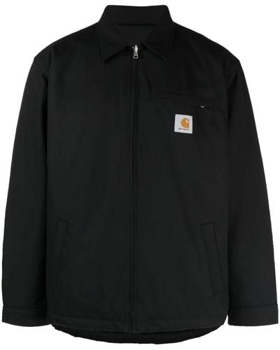 Carhartt Logo-patch Zip-up Jacket - Black