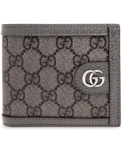 Gucci Monogrammed Bifold Wallet - Grey