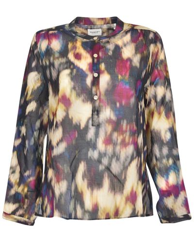 Isabel Marant Tie-dyed Crewneck Blouse - Multicolour