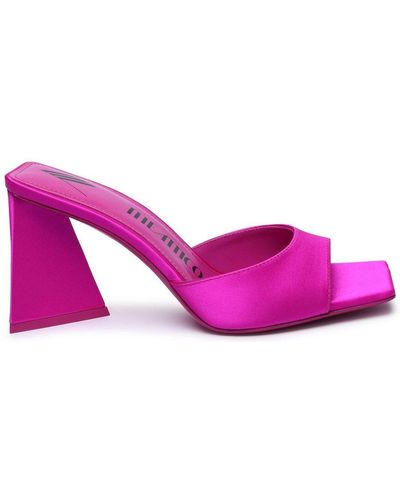 The Attico Squared-toe Heeled Sandals - Purple