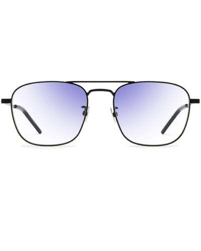 Saint Laurent Aviator Frame Sunglasses - White