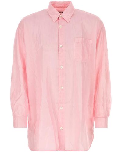 Our Legacy Cotton Blend Darling Oversize Shirt - Pink