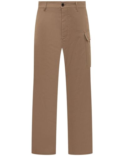 Marni Flower Detail Trousers - Natural