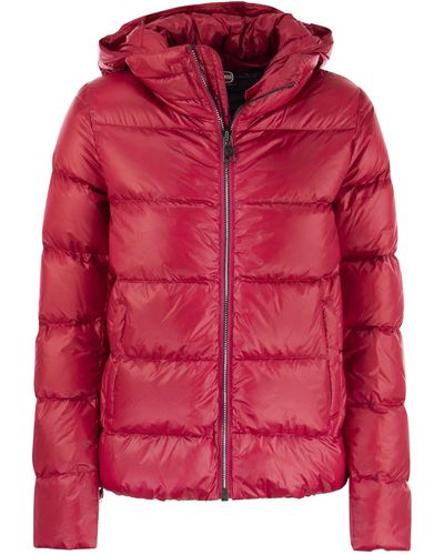 Colmar Down Jacket With Detachable Hood - Red