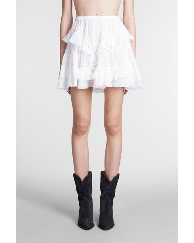 Isabel Marant Moana Skirt In White Cotton