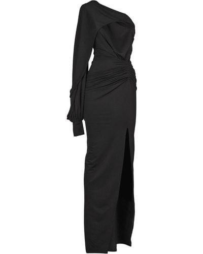Rhea Costa Long One Shoulder Dress - Black