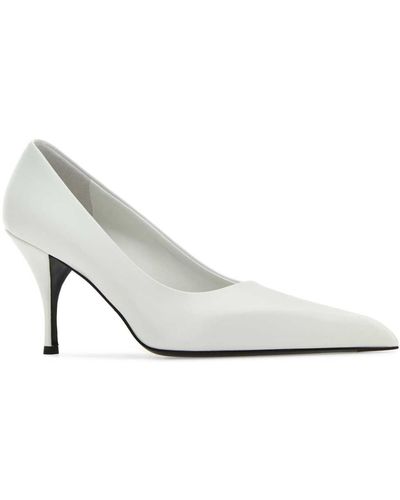 Prada Leather Court Shoes - White