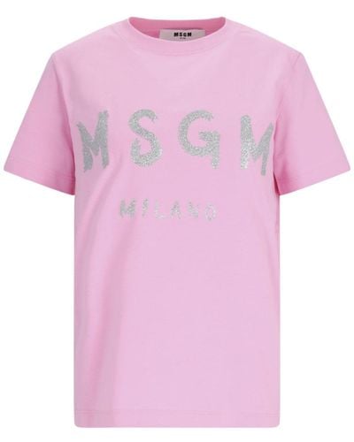 MSGM Logo T-shirt - Pink