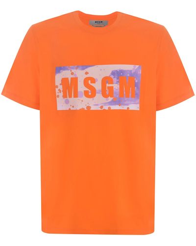 MSGM T-Shirts And Polos - Orange