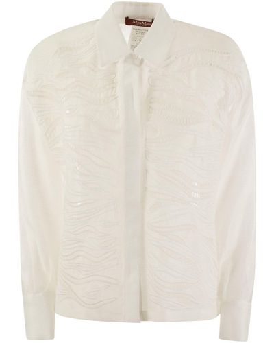 Max Mara Studio Buttoned Long-Sleeved Shirt - White