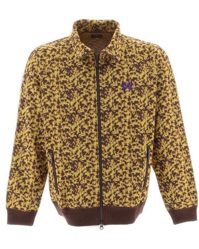 Needles Poly High-neck Bomber Jacket - Brown
