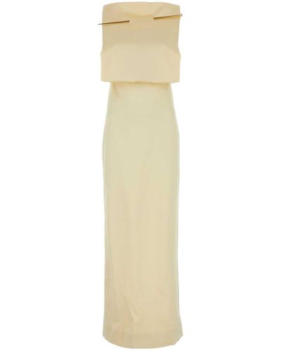 Loewe Pastel Stretch Silk Long Dress - White