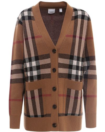 Burberry V-neck Closure With Buttons Knitwear - Brown